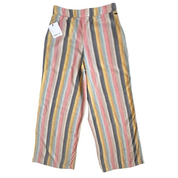 O'Neill Women's  Rylan Mid Rise Stripe Wide Leg Woven Pants Size 26 - Picture 5 of 15